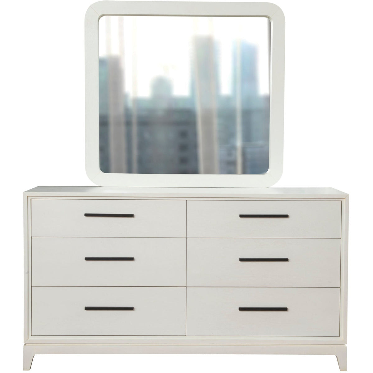 Nova 6-Drawer Dresser and Mirror Set with Bronze Hardware – view 3