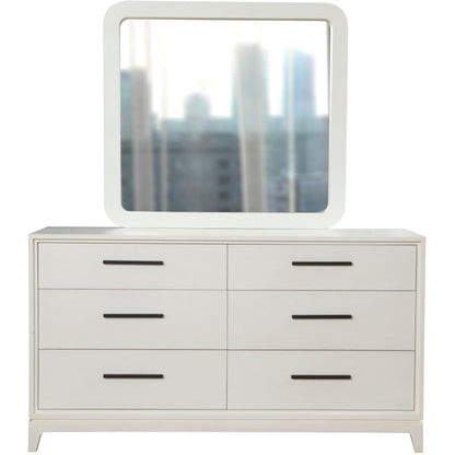Nova 6-Drawer Dresser and Mirror Set with Bronze Hardware – view 3