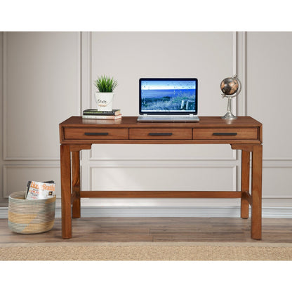 Nova Large Desk with 3 Drawers and Bronze Hardware – view 5