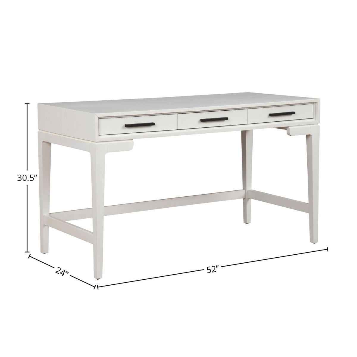 Nova Large Desk with 3 Drawers and Bronze Hardware – view 14