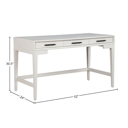 Nova Large Desk with 3 Drawers and Bronze Hardware – view 14