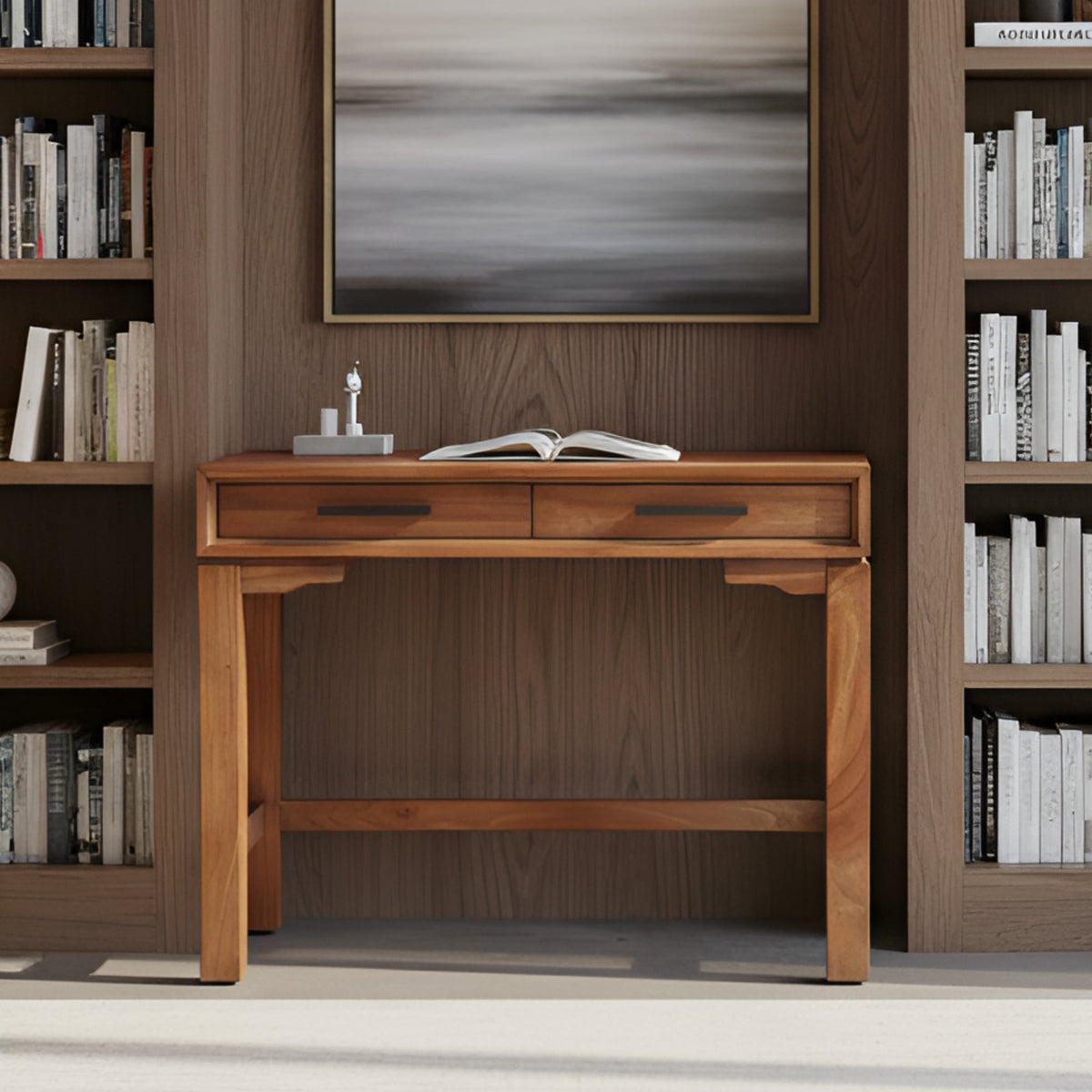 Nova Mini Desk with 2 Drawers and Bronze Hardware – view 9