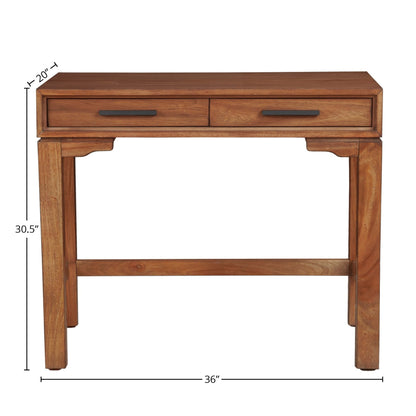 Nova Mini Desk with 2 Drawers and Bronze Hardware – view 12