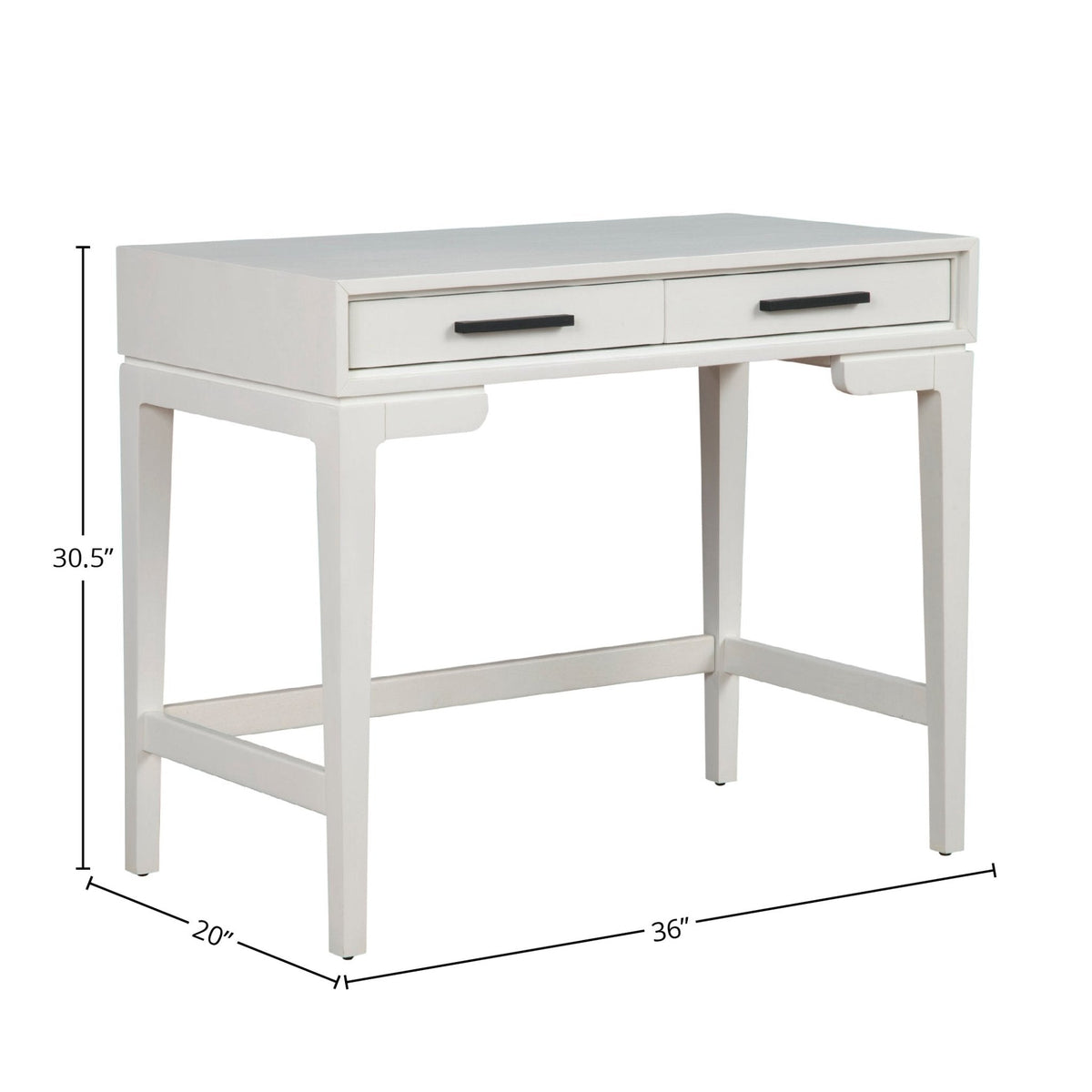Nova Mini Desk with 2 Drawers and Bronze Hardware – view 8