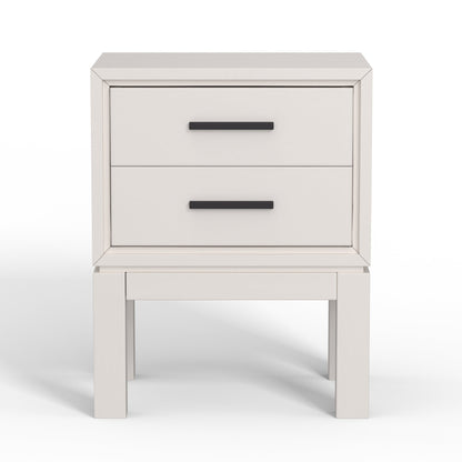 Nova Two-Drawer Nightstand with Felt-Lined Drawer and Bronze Pulls – view 10