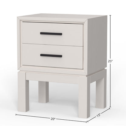 Nova Two-Drawer Nightstand with Felt-Lined Drawer and Bronze Pulls – view 13