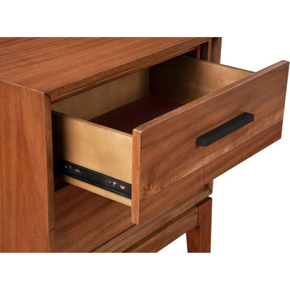 Nova Two-Drawer Nightstand with Felt-Lined Drawer and Bronze Pulls – view 4