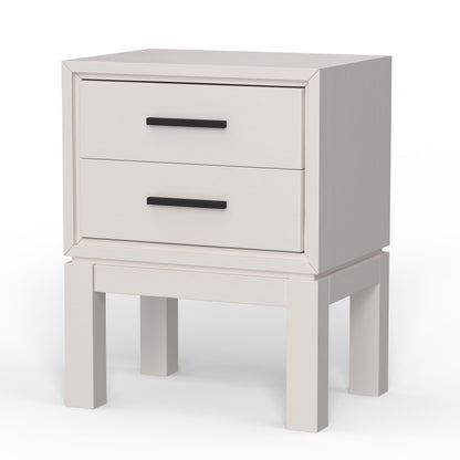 Nova Two-Drawer Nightstand with Felt-Lined Drawer and Bronze Pulls – view 9