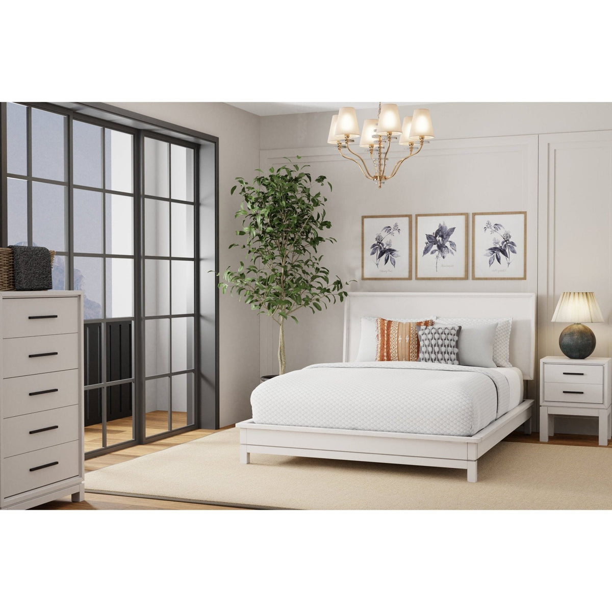 Chalk White Platform Bed - Nova Design