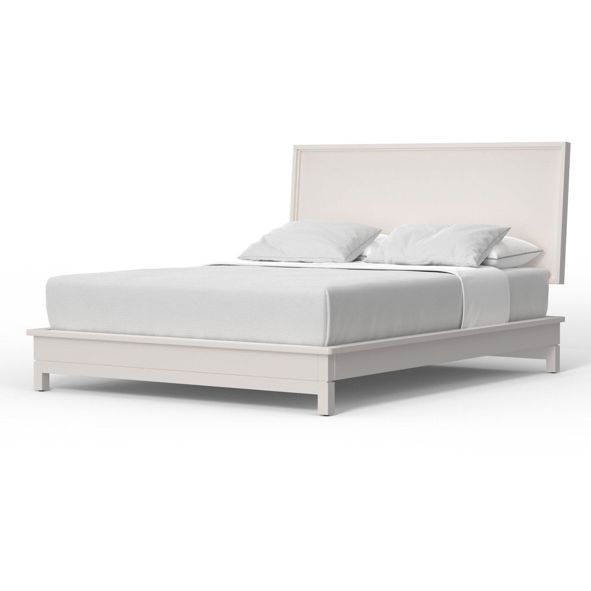 Nova Platform Bed in Chalk White with 12-Slat Support – view 2
