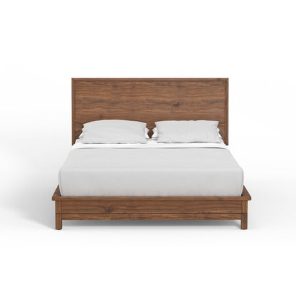 Nova Solid Wood Platform Bed in Honey Maple with 12 Slats – view 3