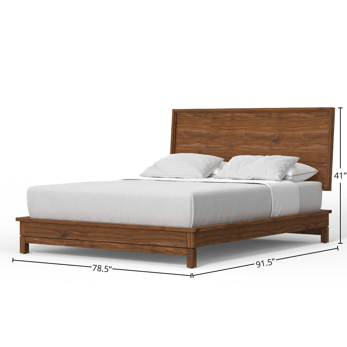Nova Solid Wood Platform Bed in Honey Maple with 12 Slats – view 8