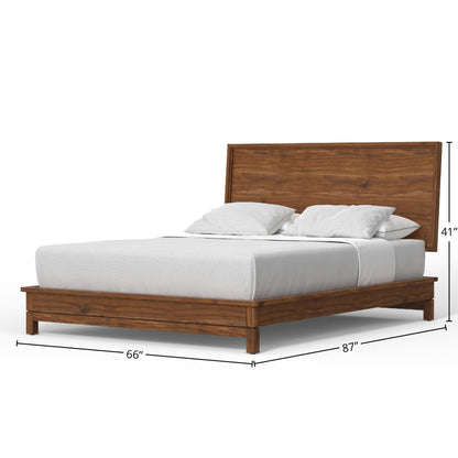 Nova Solid Wood Platform Bed in Honey Maple with 12 Slats – view 7