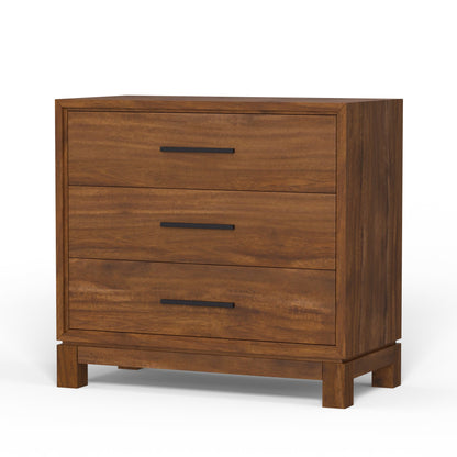 Nova Small 3-Drawer Chest with Bronze Hardware – view 3