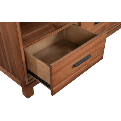 Nova TV Console with Felt-Lined Dovetail Drawers and Bronze Hardware – view 15