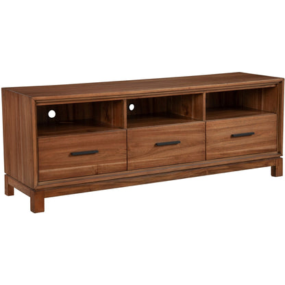 Nova TV Console with Felt-Lined Dovetail Drawers and Bronze Hardware – view 13