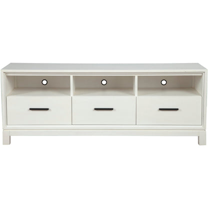 Nova TV Console with Felt-Lined Dovetail Drawers and Bronze Hardware – view 2