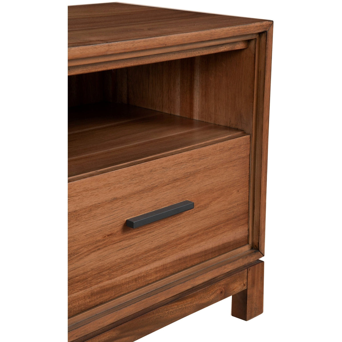 Nova TV Console with Felt-Lined Dovetail Drawers and Bronze Hardware – view 14