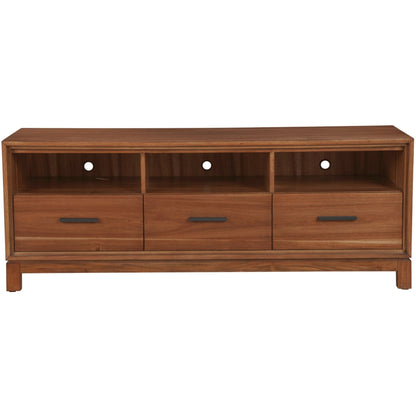 Nova TV Console with Felt-Lined Dovetail Drawers and Bronze Hardware – view 12