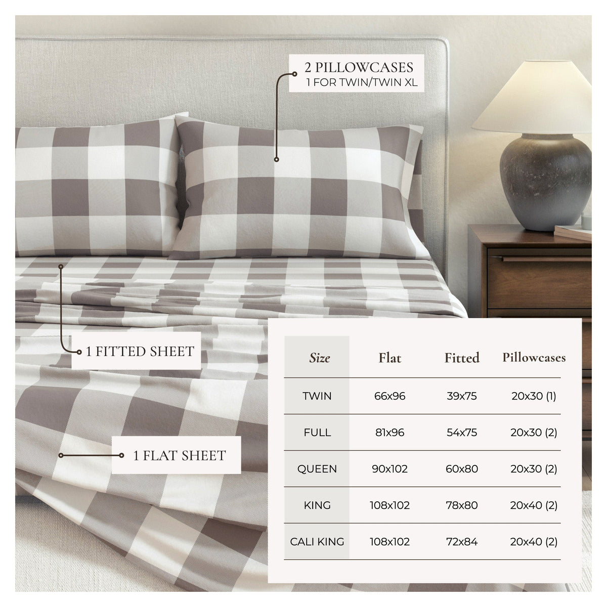 Turkish Cotton Flannel Sheet Set – Belle Collection – view 9