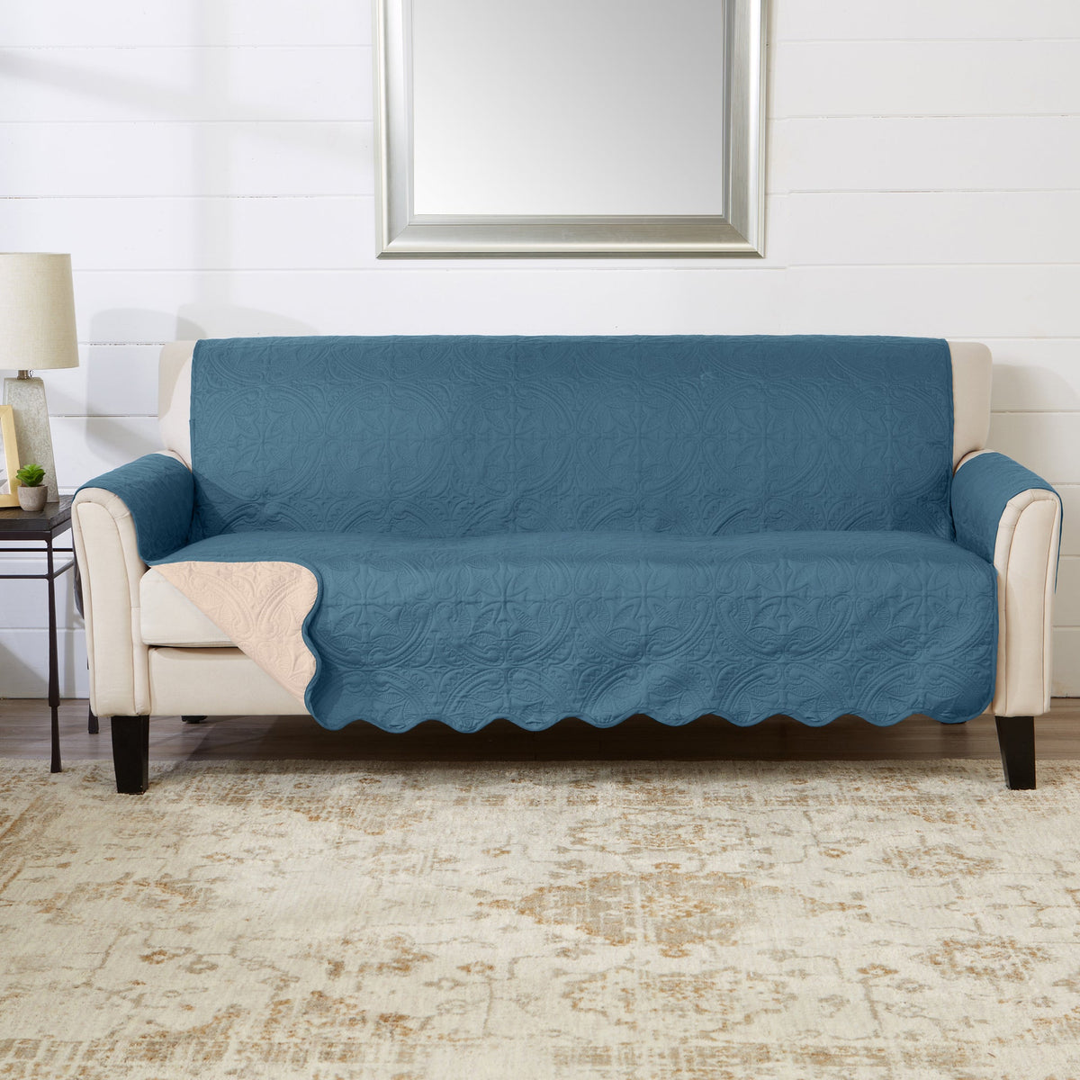 Medallion Stitch Furniture Protector – Elenor Collection Sofa Cover – view 43