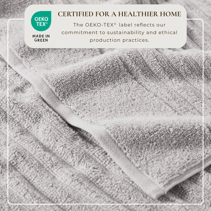Karina Collection Luxury Combed Cotton Ribbed Bath Towel Set – view 111
