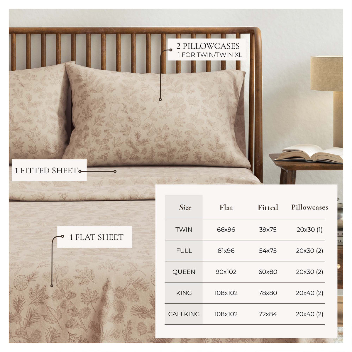 Turkish Cotton Flannel Sheet Set – Elevated Lodge Collection – view 3