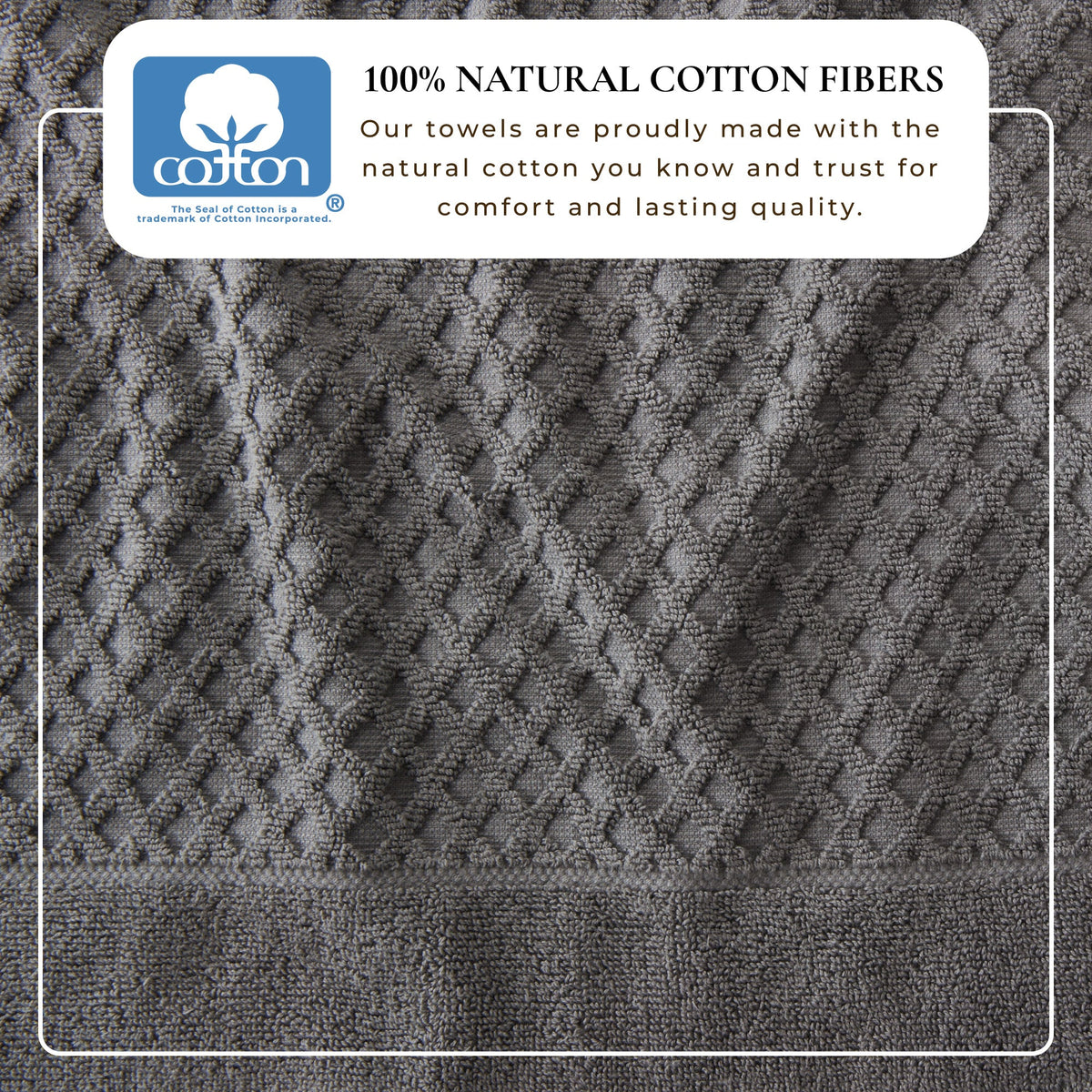 Cotton Diamond Waffle Weave Bath Towel Set – Grayson Collection – view 151