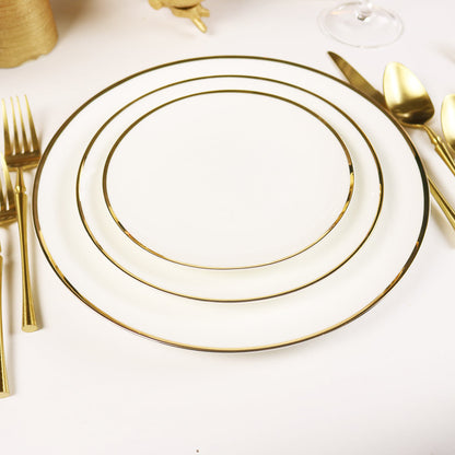 Le Sofra Narrow Gold Rim Fine Bone China Salad Plates, Set of 4 – view 4