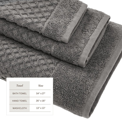 Cotton Diamond Waffle Weave Bath Towel Set – Grayson Collection – view 152