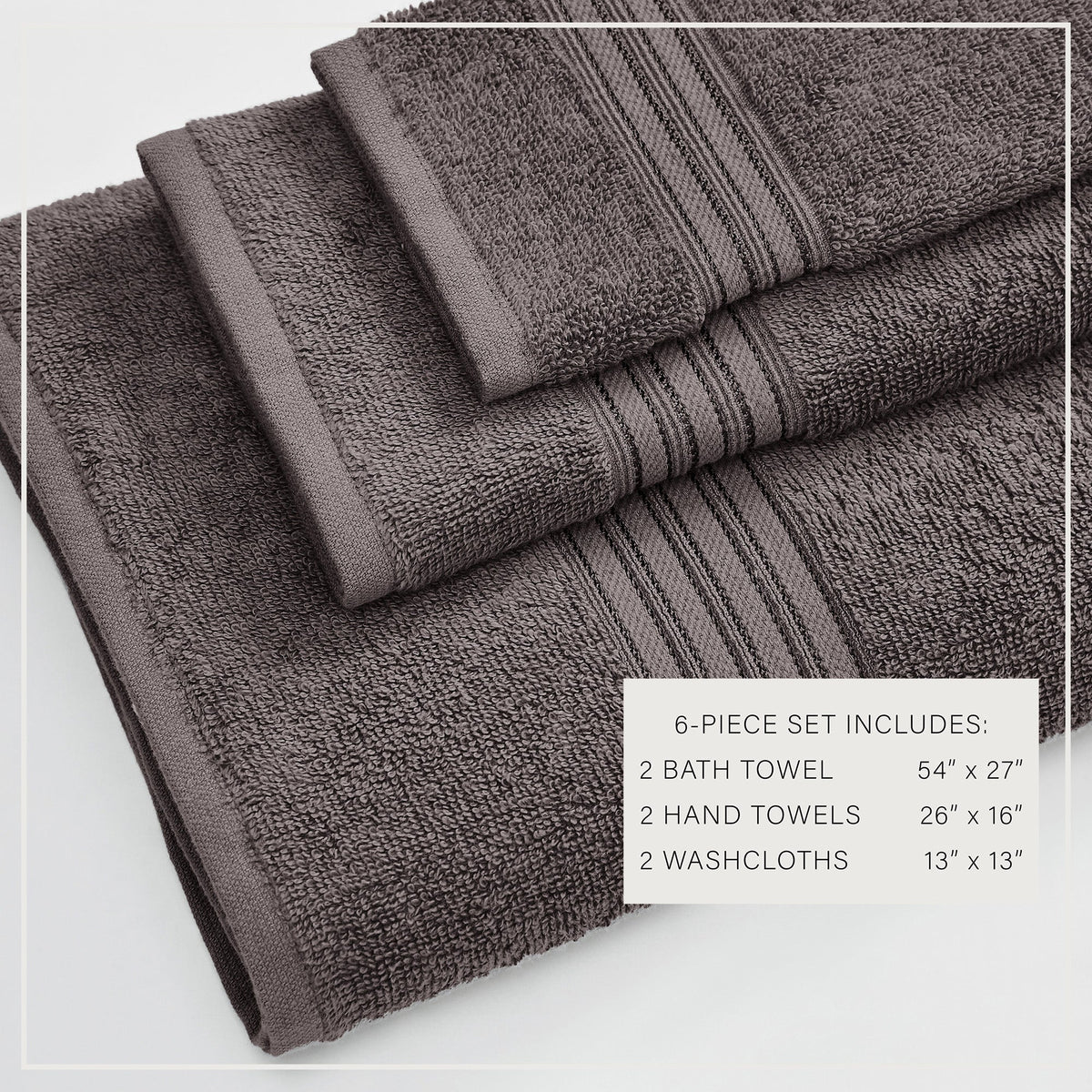 Cooper Collection Cotton Terry Bath Towel Set, Lightweight and Soft – view 150