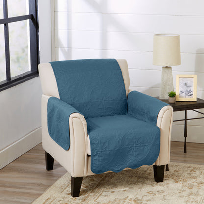 Medallion Stitch Furniture Protector – Elenor Collection Sofa Cover – view 25