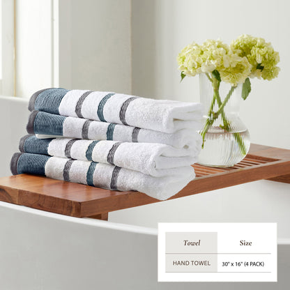 Decorative Cotton Stripe Bath Towel Set – Noelle Collection – view 33