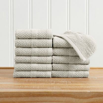 100% Cotton Rice Weave Textured Bath Towel Set – Marbella Collection – view 57