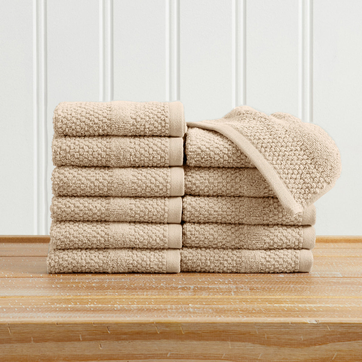 100% Cotton Rice Weave Textured Bath Towel Set – Marbella Collection – view 36