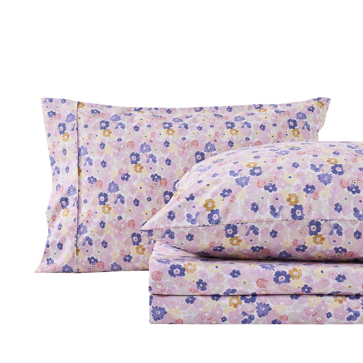 Watercolor Floral Microfiber Sheet Set – Delia Collection – view 60