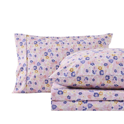 Watercolor Floral Microfiber Sheet Set – Delia Collection – view 60