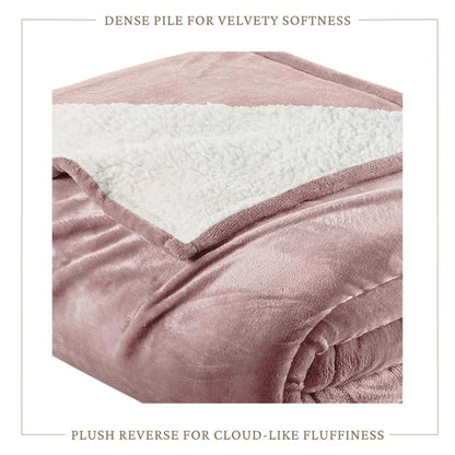 Sherpa Fleece Collection Velvet Plush Sherpa Bed Blanket, Reversible – view 15