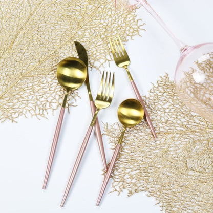 Pink and Gold Obelisk Flatware Set, 20 Pieces, Service for 4 – view 2