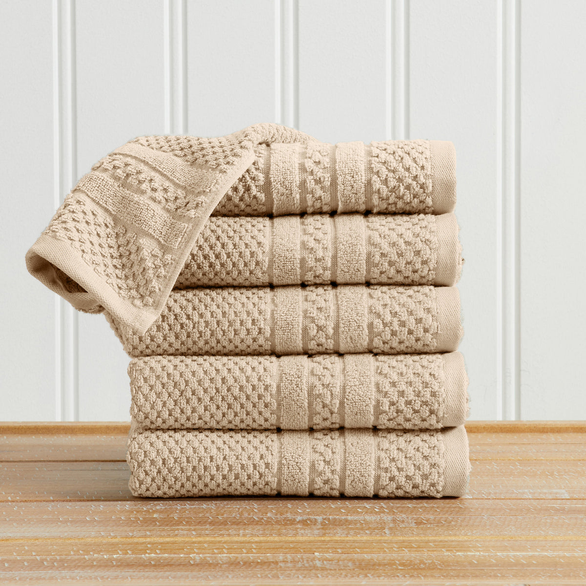100% Cotton Checkered Jacquard Bath Towel Set – Giuliana Collection – view 50