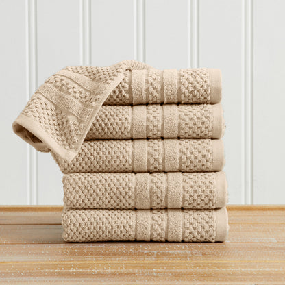 100% Cotton Checkered Jacquard Bath Towel Set – Giuliana Collection – view 50