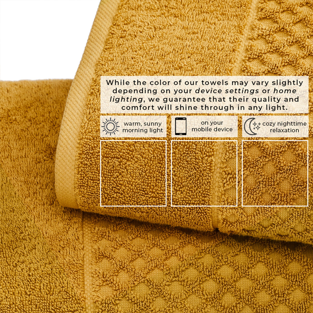 Cotton Diamond Waffle Weave Bath Towel Set – Grayson Collection – view 121