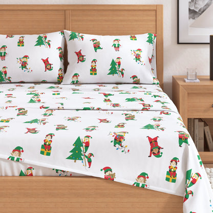Turkish Cotton Christmas Flannel Sheets – Whittaker Holiday Prints – view 30