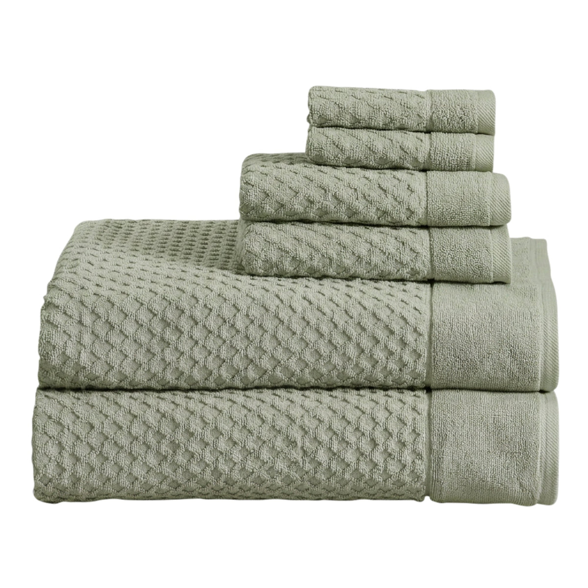 Cotton Diamond Waffle Weave Bath Towel Set – Grayson Collection – view 67