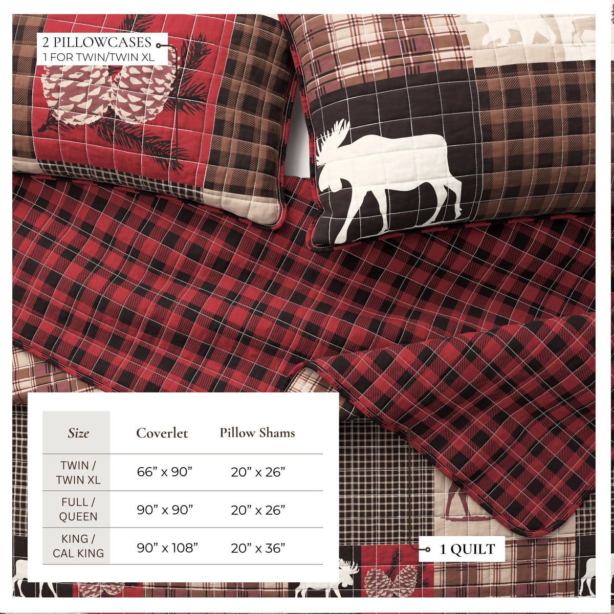 Rustic Woodland Landscape Reversible Quilt Set – Matthew Collection – view 9