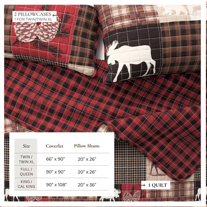 Rustic Woodland Landscape Reversible Quilt Set – Matthew Collection – view 9