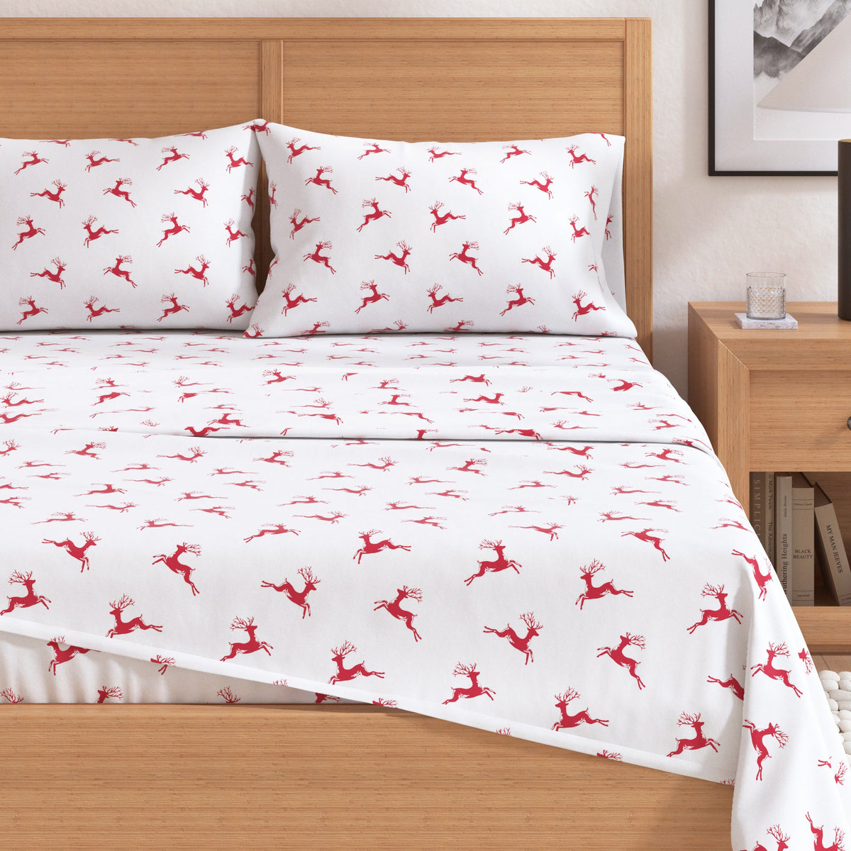 Turkish Cotton Christmas Flannel Sheet Set – Whittaker Collection – view 25