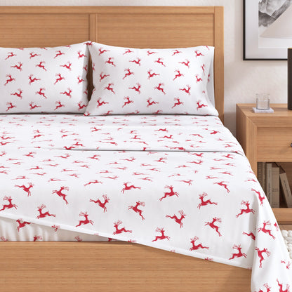 Turkish Cotton Christmas Flannel Sheet Set – Whittaker Collection – view 25