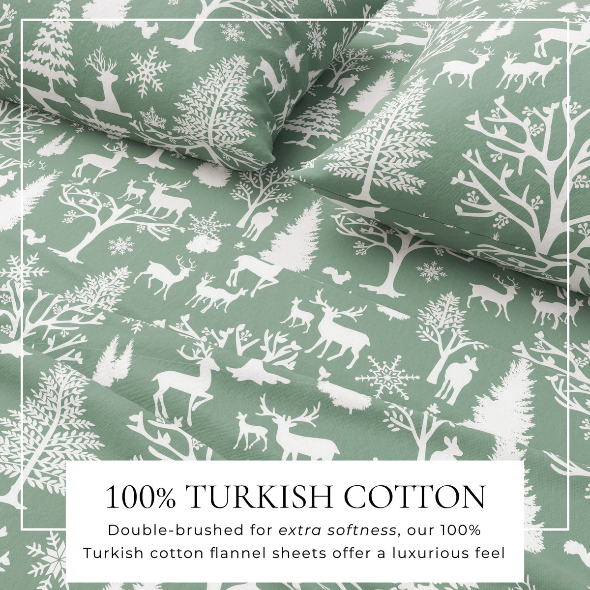 Turkish Cotton Flannel Sheet Set – Lakeview Collection – view 25