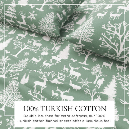 Turkish Cotton Flannel Sheet Set – Lakeview Collection – view 25